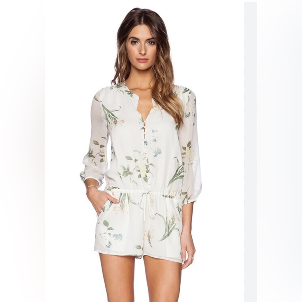 NWT Joie Sarnelle white floral romper jumpsuit XS perfect condition $368